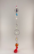 Rainbow Beaded Sun Catcher – Hexagon & Circle Chain