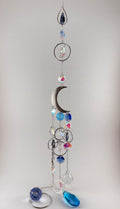 Blue Moon Beaded Sun Catcher – Crescent Moon & Multi-Strand Chain